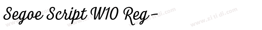 Segoe Script W10 Reg字体转换